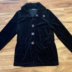 Jones New York Chic Black Velvet Women's Blazer
